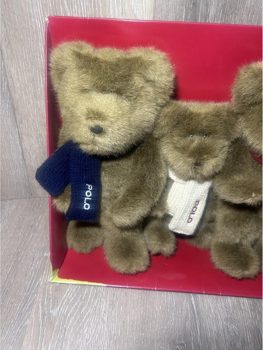 Ralph Lauren 2001 Polo Plush The Bears That Care Red White & Blue Scarves NEW